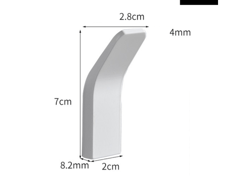  Crochets de salle de bain de cuisine en aluminium space, de porte arrière, supports sans perforation pour à vêtements (blanc PA303334 - Conforama A