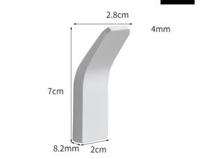 Crochets de salle de bain de cuisine en aluminium space, de porte arrière, supports sans perforation pour à vêtements (blanc