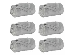 Couverture jetée de canapé 6 pcs gris 130x150 cm 3.04 kg polaire