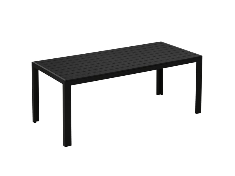  Table de jardin 190x84,5x72 cm résistante aux intempéries aluminium noir  - Conforama A