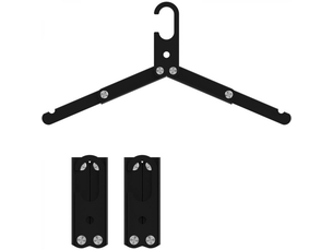 Cintres pliables - organisateur de vêtements et de chaussettes, idéal pour les voyages et la maison - lot de 3, noir
