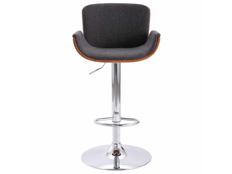  Tabouret de bar, chaise de bar gris tissu  - Conforama A