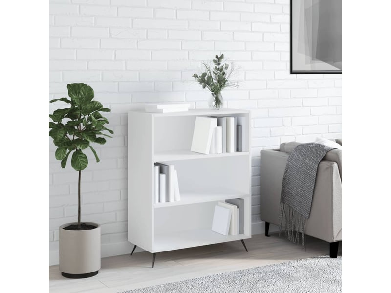  Bibliothèque, armoire à livres blanc 69,5x32,5x90 cm bois d'ingénierie  - Conforama B