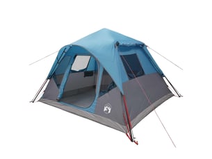 Tente instantanée, tente de camping bleu 305x275x190 cm polyester et acier