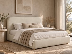 Lit coffre 160x200 cm LEYTN   coloris beige
