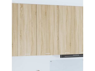 Meuble de rangement cuisine, armoire suspendue chêne sonoma et blanc 50x31x100cm