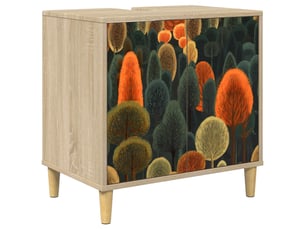 Armoire de salle de bain, meuble de rangement zaandam sonoma 60x40x60 cm