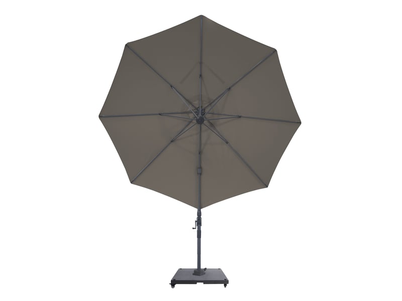  Axi solis parasol déporté rond avec pied de parasol, ø 300 cm, anthracitetaupe | pour le jardin terrasse avec armature thermolaquée | housse de protection inclus  - Conforama D