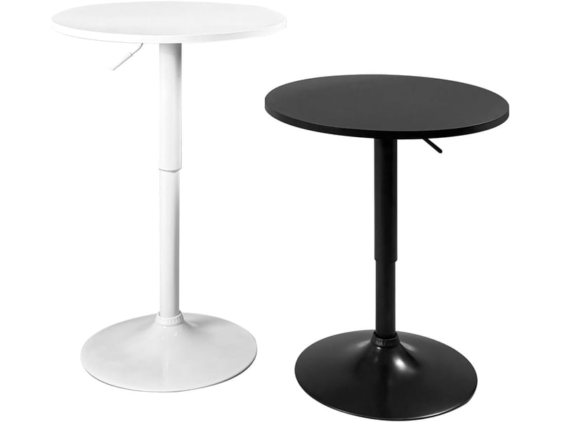 Table haute mange-debout réglable seti noir intégral ø60 cm 408 SETI-INTEGRAL - Conforama C