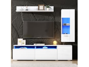 Meuble tv coloris blanc 180 cm <strong>MAISENTIEL</strong>  <strong></strong>