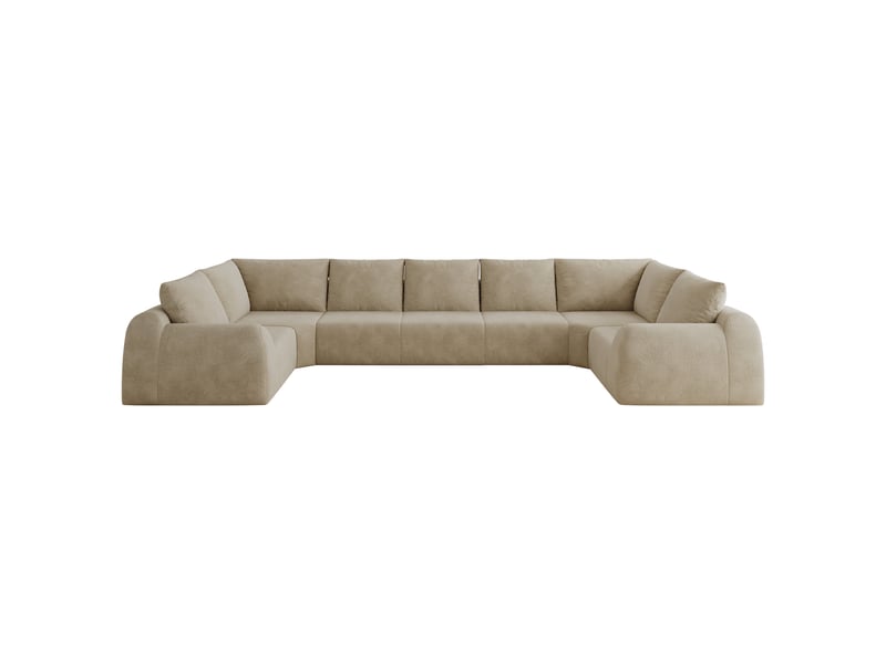 Canapé panoramique 411 cm en u kaki en mousse compressée - Conforama R