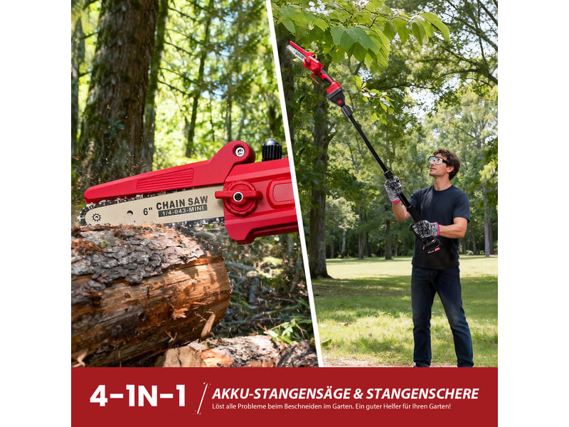  Élagueuse sur perche sans fil 300 w, télescopique 141-240 cm, tête pivotante 180°  - Conforama B