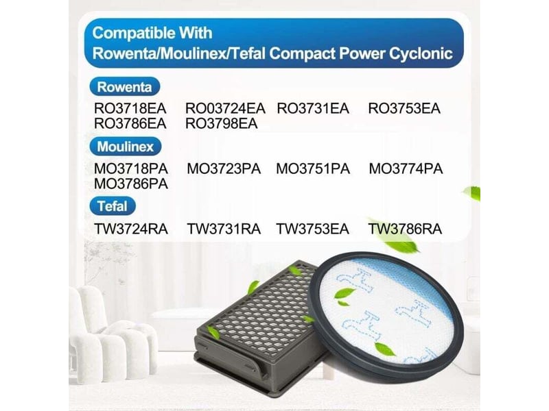  Enowelir filtre hepa pour rowentamoulinextefal compact power cyclonic aspirateurs  - Conforama C