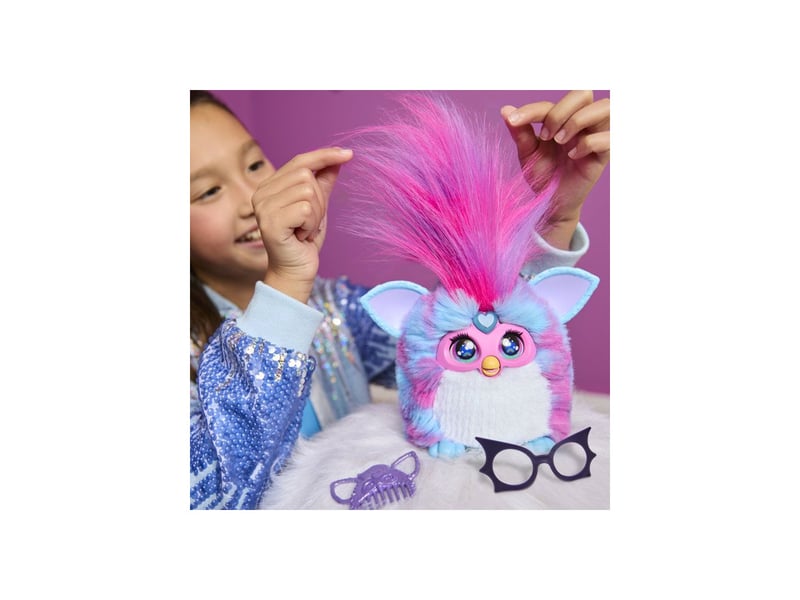  Jouet peluche electronique interactive 3 modes furby vibes framboise bleue HASG23835L0 - Conforama E