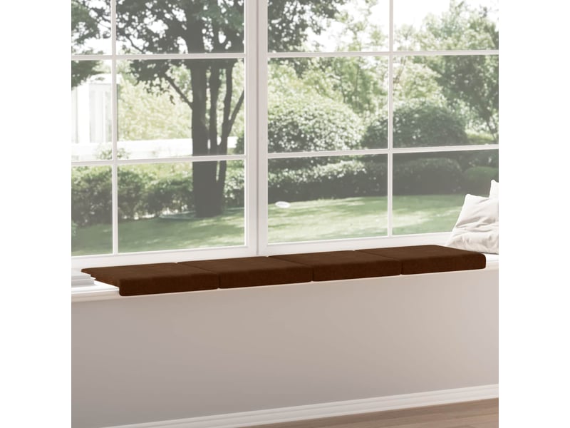  Lot de 4 coussins de banc, coussins d'assise, coussins pour chaisecanapé tissu en suède synthétique marron cf52581  - Conforama D