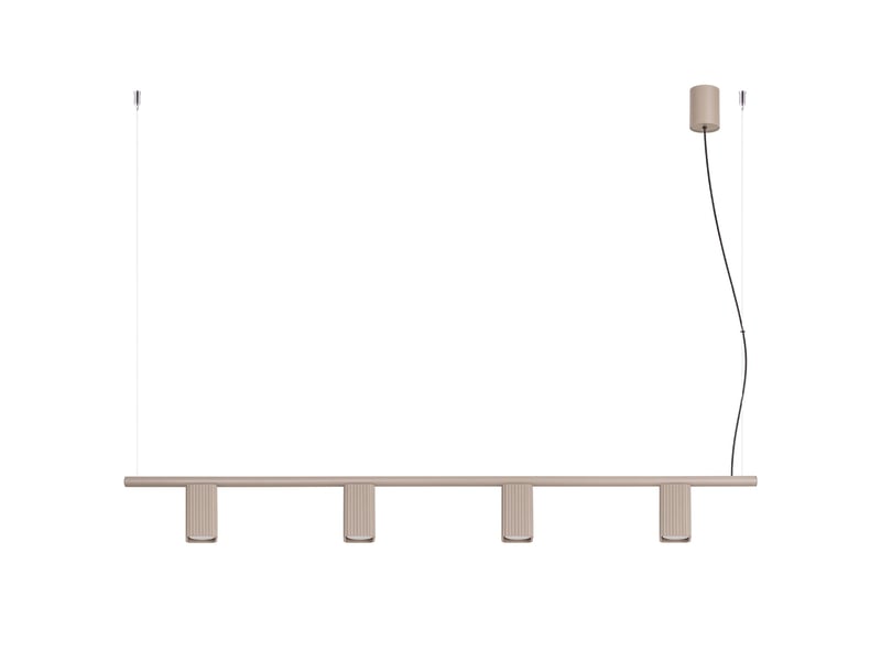  Lustre rayo 4 taupe aluminium moderne 208x122x6cm SL.3158 - Conforama A