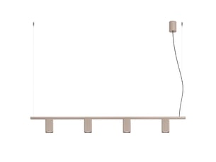 Lustre rayo 4 taupe aluminium moderne 208x122x6cm