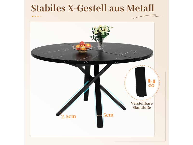 Noir table à manger extensible avec rangement, design moderne, structure fonctionnelle pour cuisine et salle à manger - Conforama C