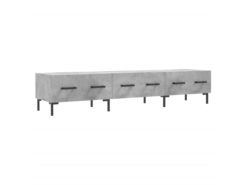  Meuble tv - banc tv - meuble de rangement gris béton 150x36x30 cm bois d'ingénierie  - Conforama A