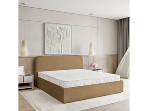 Lit coffre 120x200cm <strong>MASSENO</strong> <strong></strong> coloris bois clair