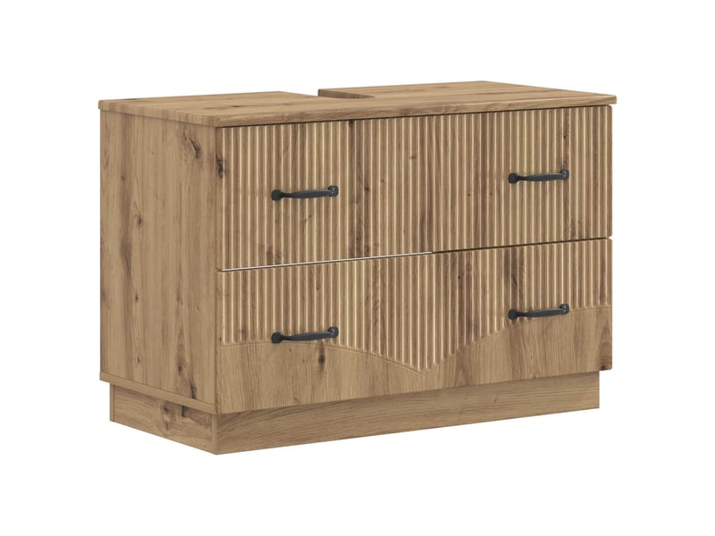  Ensemble de 2 meubles de salle de bain hoorn chêne artisanal cf63182  - Conforama C