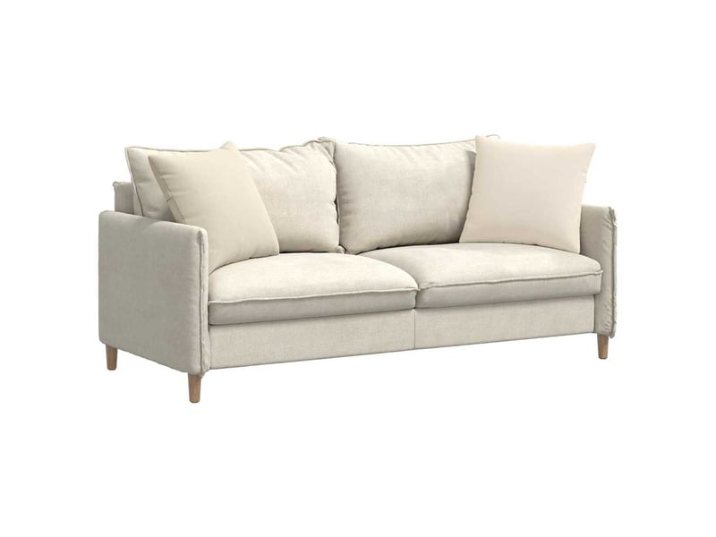  Lot de 2 coussins de canapé, coussins décoratifs tissu beige 50 x 50 cm cf58755  - Conforama C