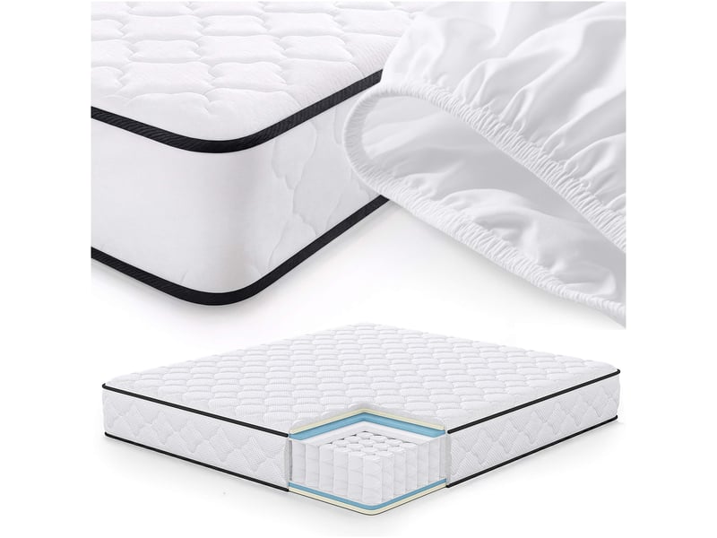  Matelas à ressorts ensachés 7 zones avec protège-matelas h3 180x200 cm  - Conforama A
