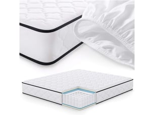Matelas 180x200 cm AKORD   Ressorts ensachés + mousse soutien Medium épaisseur 24 cm