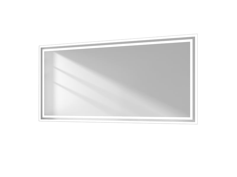  Emke miroir lumineux salle de bain 120x60cm, avec interrupteur à bouton, anti-buée, led éclairage lumière blanche froidechaude  - Conforama A