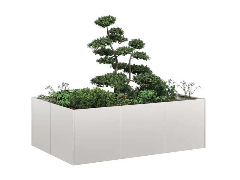  Jardinière - bac à fleurs 120x80x40 cm acier inoxydable  - Conforama B