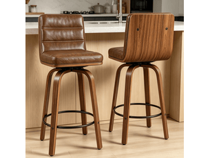 tabouret de bar <strong>MAISENTIEL</strong> - marron hauteur d'assise 66 cm vendu Par paire
