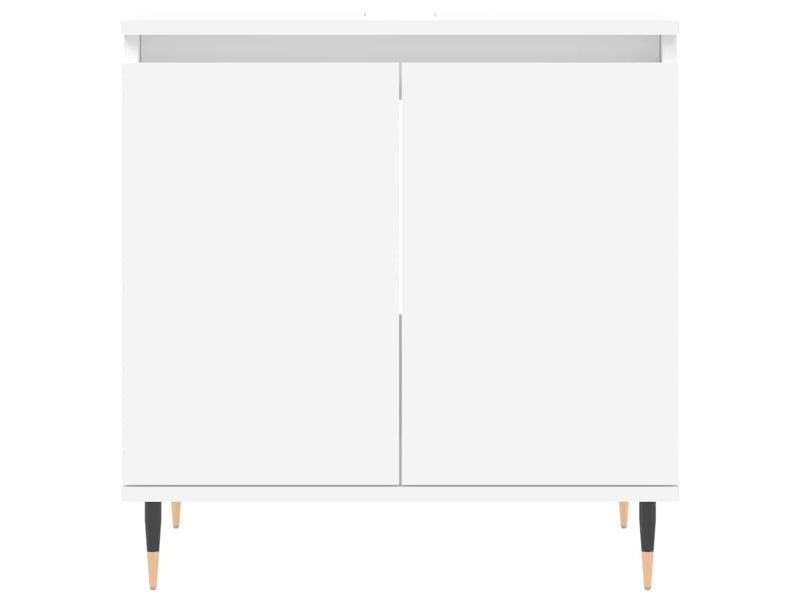 Armoire de salle de bain, meuble de rangement blanc 58x33x60 cm bois d'ingénierie  - Conforama D