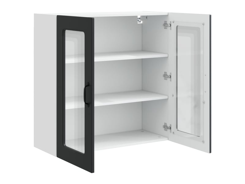  Meuble mural de cuisine | armoire de cuisine noir 80x31x80cm shl8630  - Conforama E