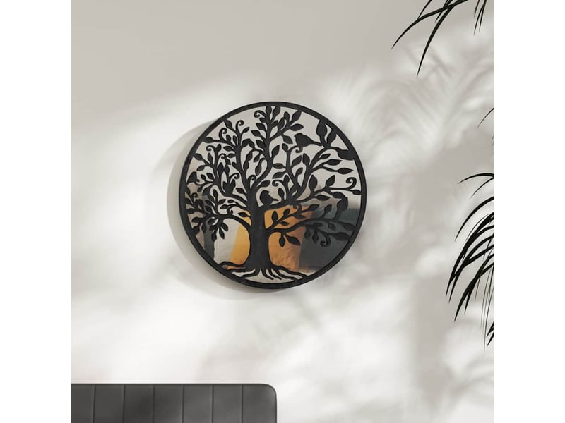  Miroir, miroir décoratif noir 40x2,5 cm fer pour utilisation à l'intérieur cf62892  - Conforama B