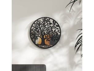 Miroir rond(e) à fixer coloris noir <strong></strong>  <strong></strong> - 40 cm x 40 cm