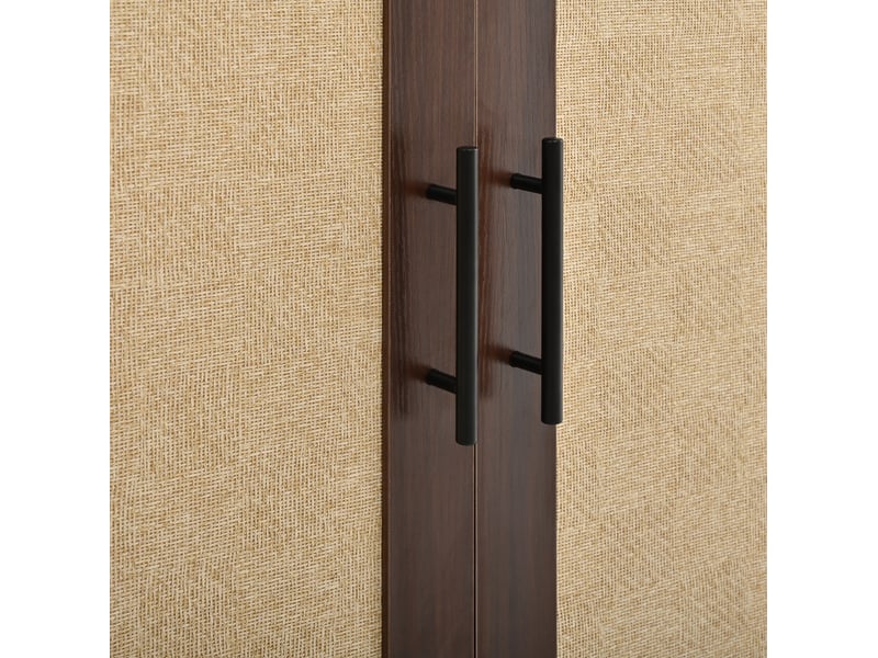  Buffet haut 120x40x180 cm 8 portes mdf noyer  - Conforama D