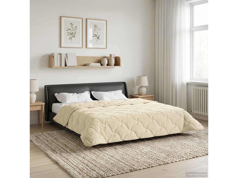  Couette - duvet d'été 200 x 200 cm été crème respirant  - Conforama B