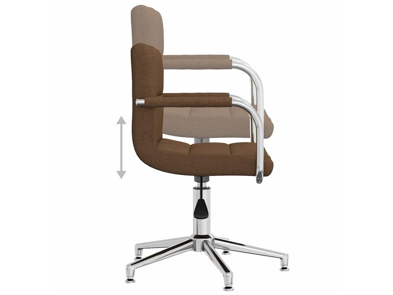  Chaise de salle à manger, chaise pivotante marron tissu cf28735  - Conforama E