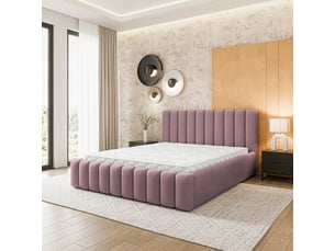 Lit coffre 140x200 cm <strong>MASSENO</strong>  <strong></strong> coloris rose