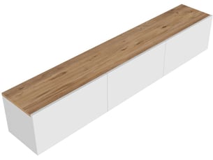 Meuble tv coloris blanc 150 cm EMOB  362ANT1155