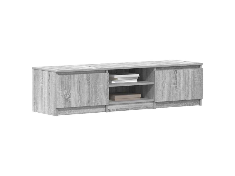  Meuble tv banc tv sonoma gris 140x40x35,5 cm bois d'ingénierie  - Conforama D