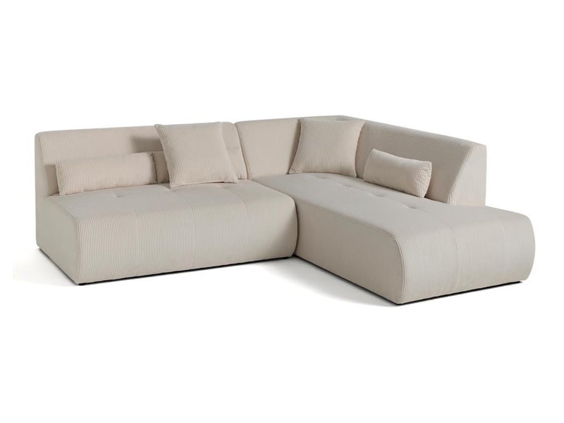  Onyx - canapé modulable d'angle droit 5 places - en velours côtelé - lisa design - beige ONYX - Conforama D