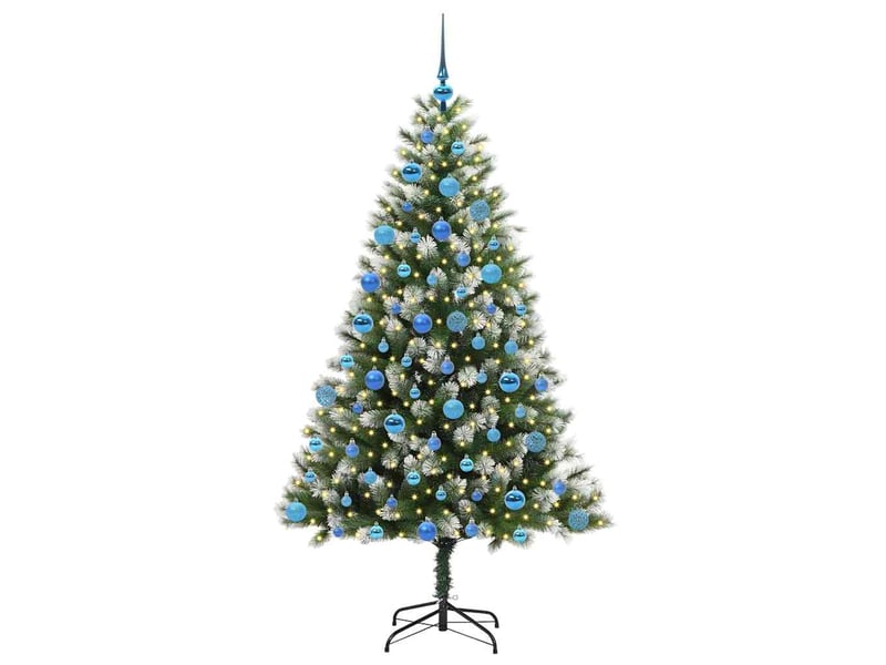 Sapin de noël - arbre de noël artificiel avec neige artificielle 300 led  - Conforama C