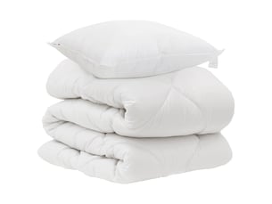 Couette avec oreiller 2 pièces - duvet blanc microfibre