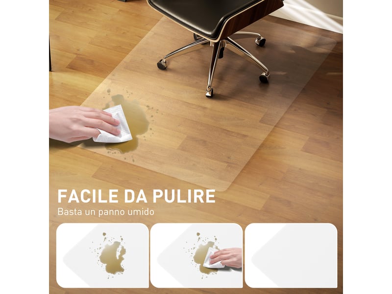  Protection de sol en plastique transparent 100 x 150 cm pour chaises de bureau  - Conforama E