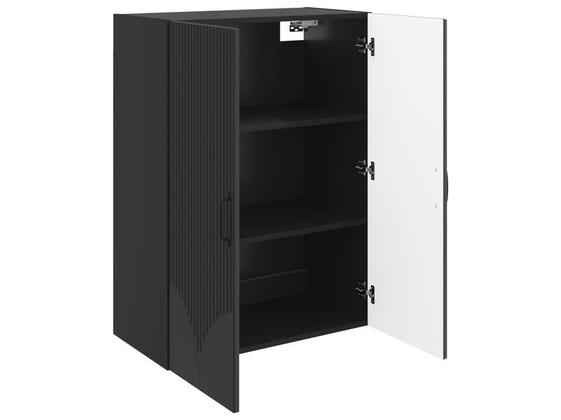  Armoire murale salon, meuble de rangement 66 x 34,5 x 90 cm bois d'ingénierie noir shl6301  - Conforama C