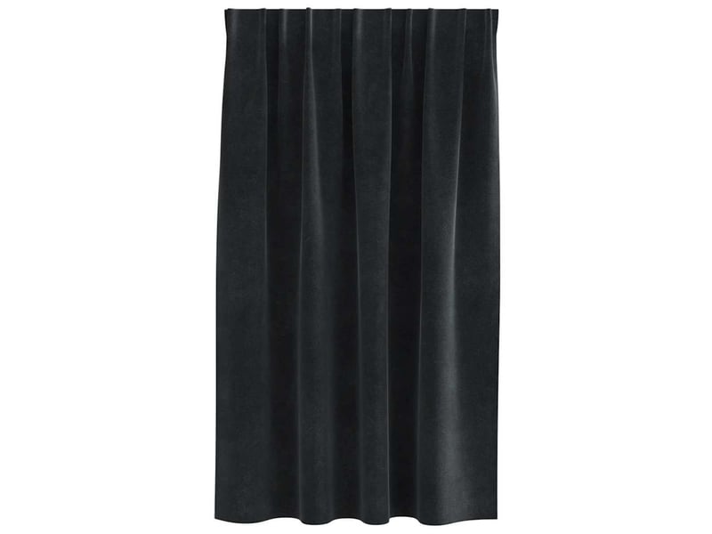 Lot de 2 rideaux, rideaux de fenêtre noir 140 x 140 cm velours cf44090 - Conforama D