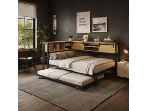 Lit combiné 120x200 cm <strong>MODFU</strong>  <strong></strong> coloris bicolore