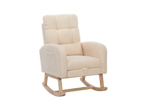 Fauteuil fixe MODENVIE  Tissu bouclette beige vendu A l'unité