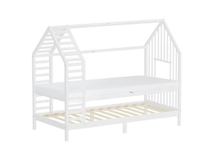 Lit cabane 90x200 cm <strong>ML-DESIGN</strong>  <strong>ECD Germany GmbH</strong> coloris blanc